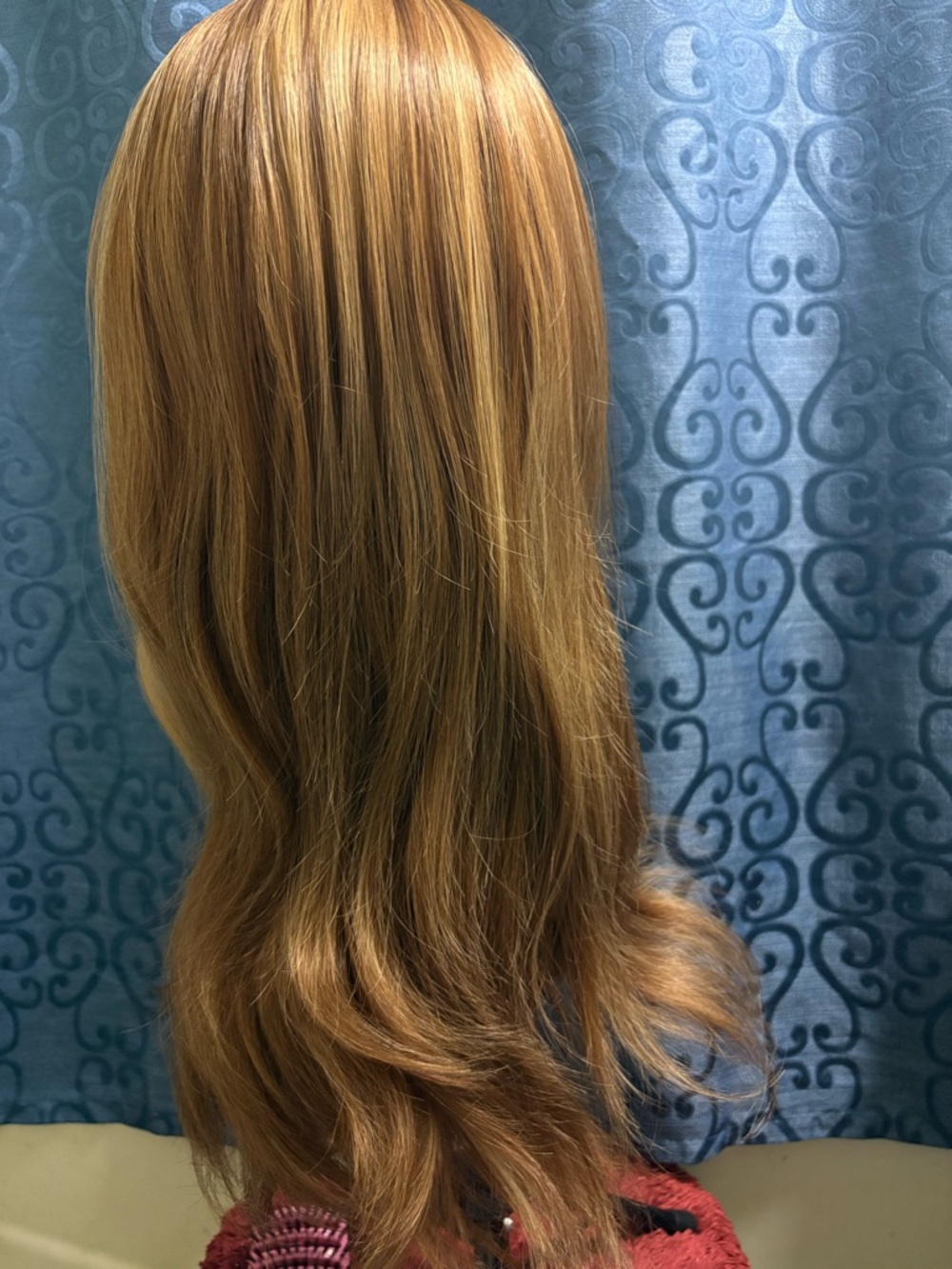 Light Golden Brown Synthetic Wig for Women - Sleek Layered Style